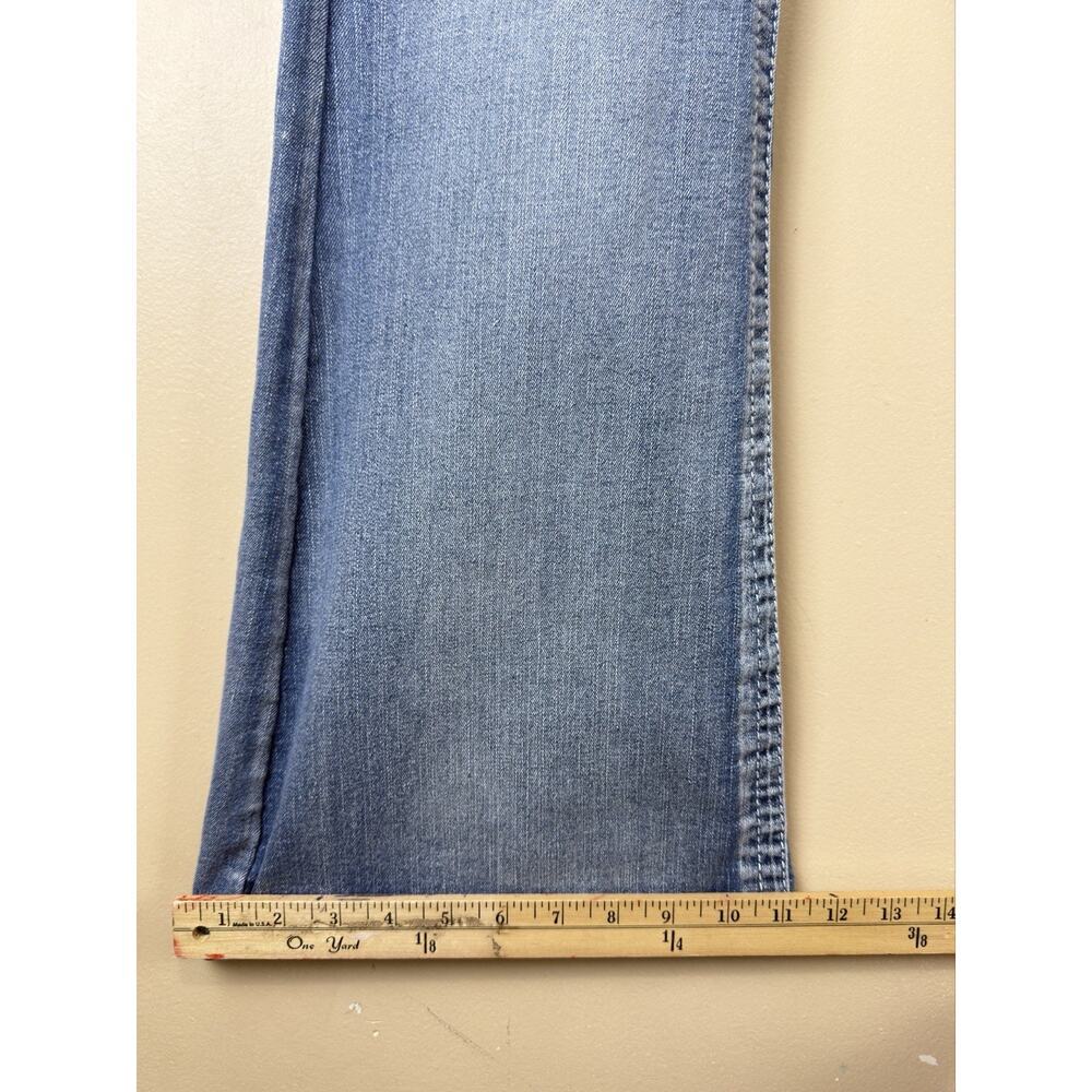 New Sky Premium Women’s Jeans Size 13 Mid Rise Flare Heart Embellished Y2K - Picture 10 of 13